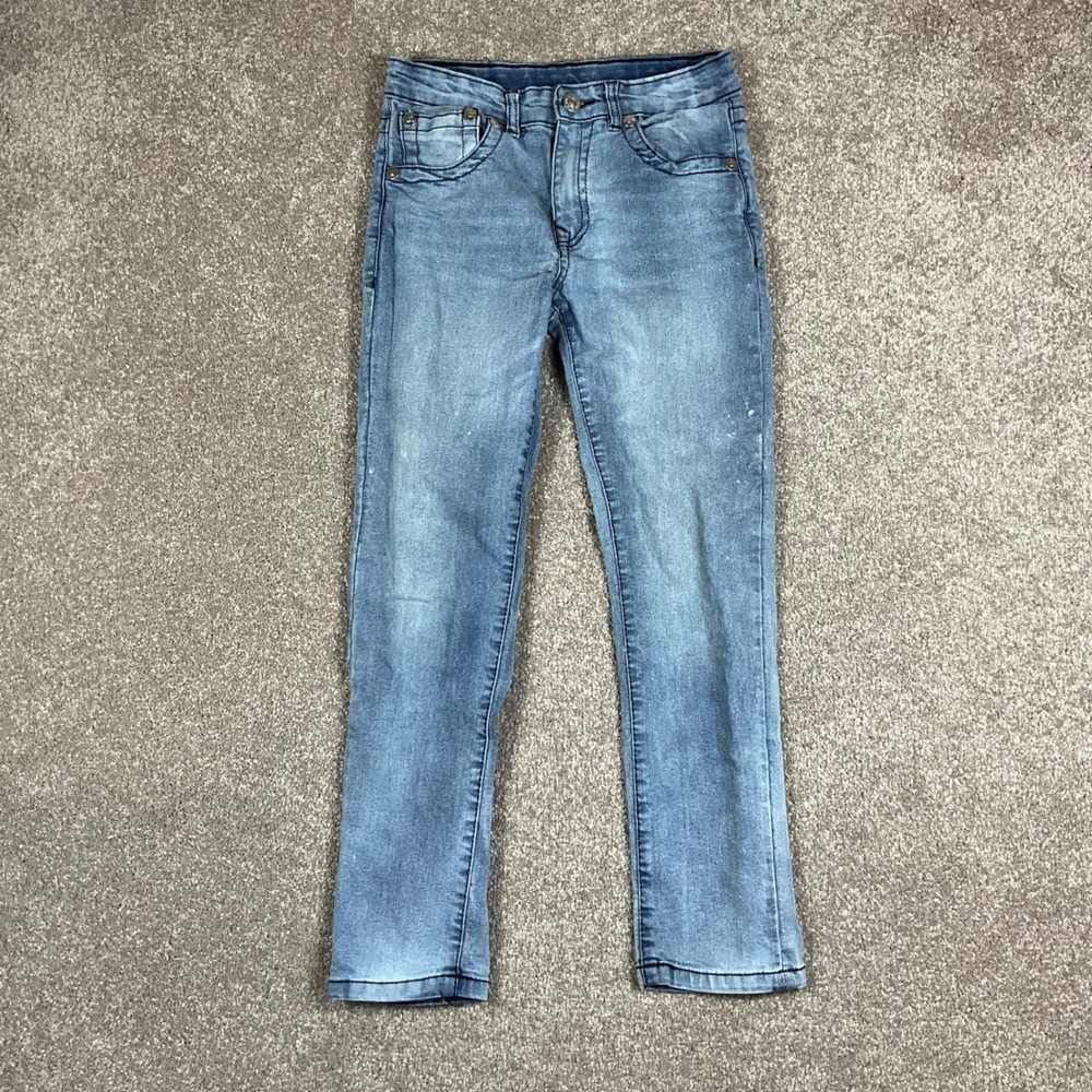 True Religion Kids Light Wash Horseshoe Stitch Slim Jeans Blue Size M 10